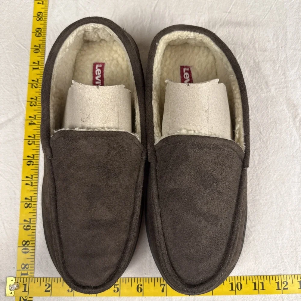 Levi's Mens Brown Slippers LG 9.5-10.5 Relaxed Comfort Indoor/Outdoor Old Money